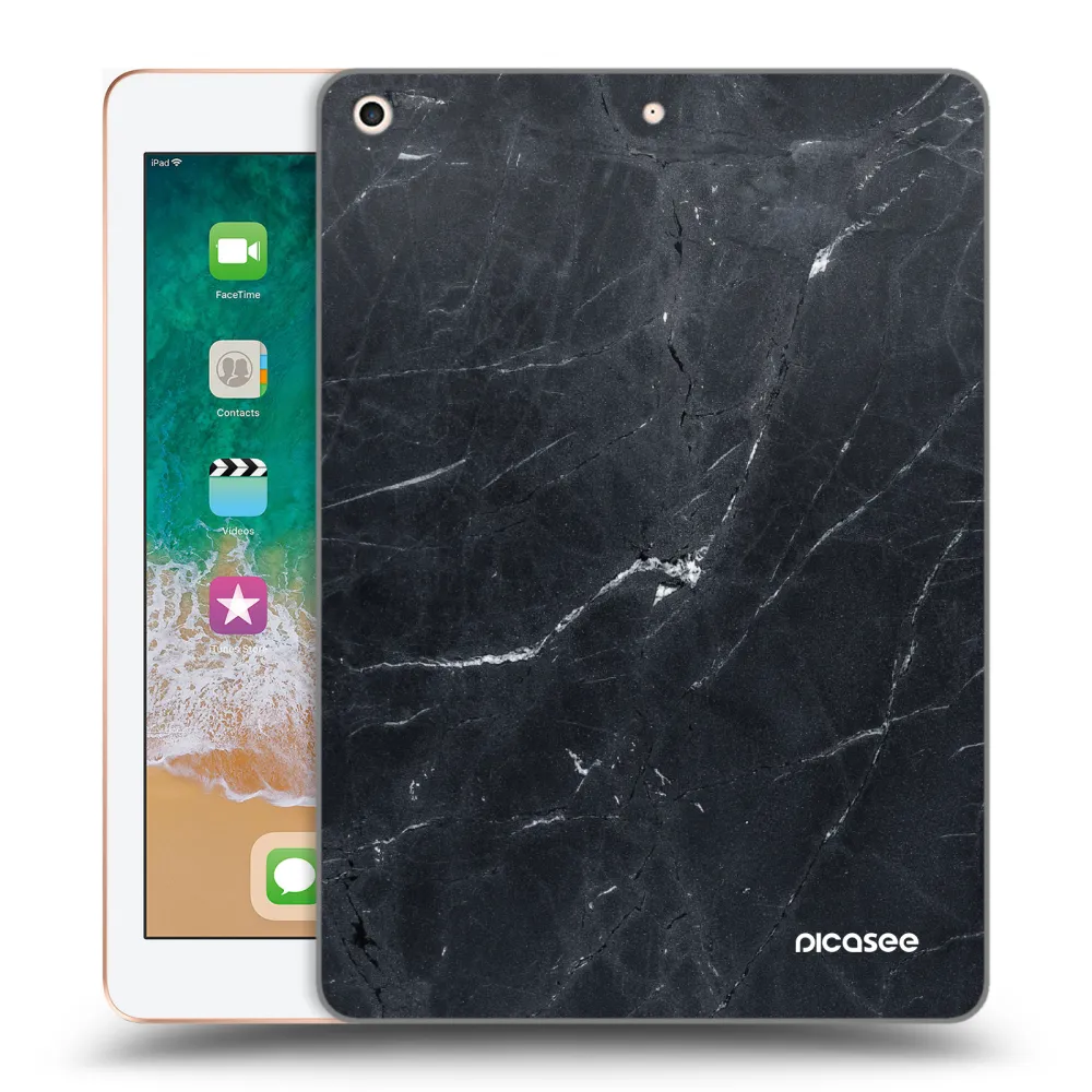Picasee silikonska prozirna maskica za Apple iPad 9.7" 2018 (6. gen) - Black marble