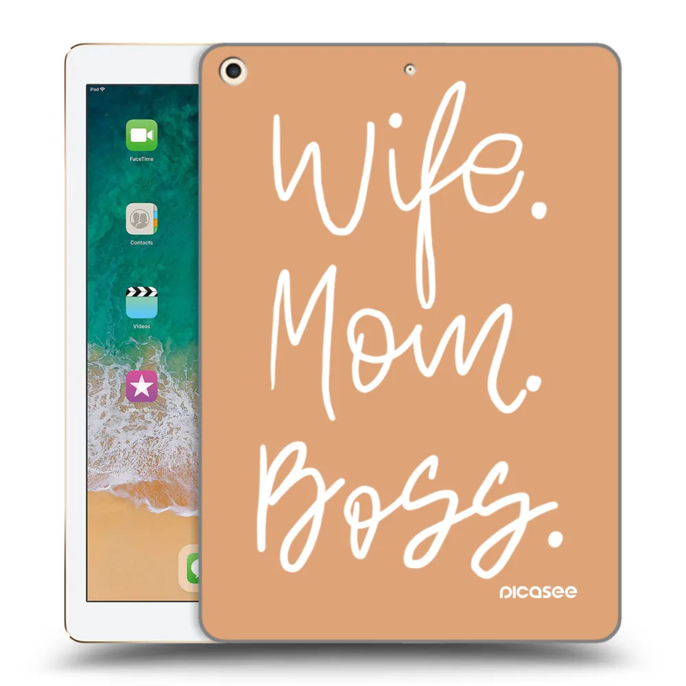 Picasee silikonska prozirna maskica za Apple iPad 9.7" 2017 (5. gen) - Boss Mama