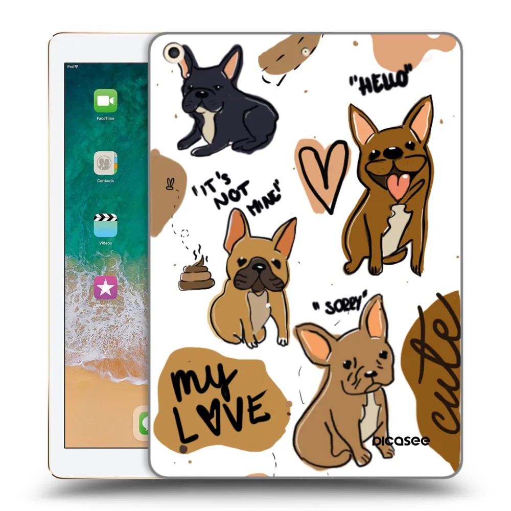 Picasee silikonska prozirna maskica za Apple iPad 9.7" 2017 (5. gen) - Frenchies