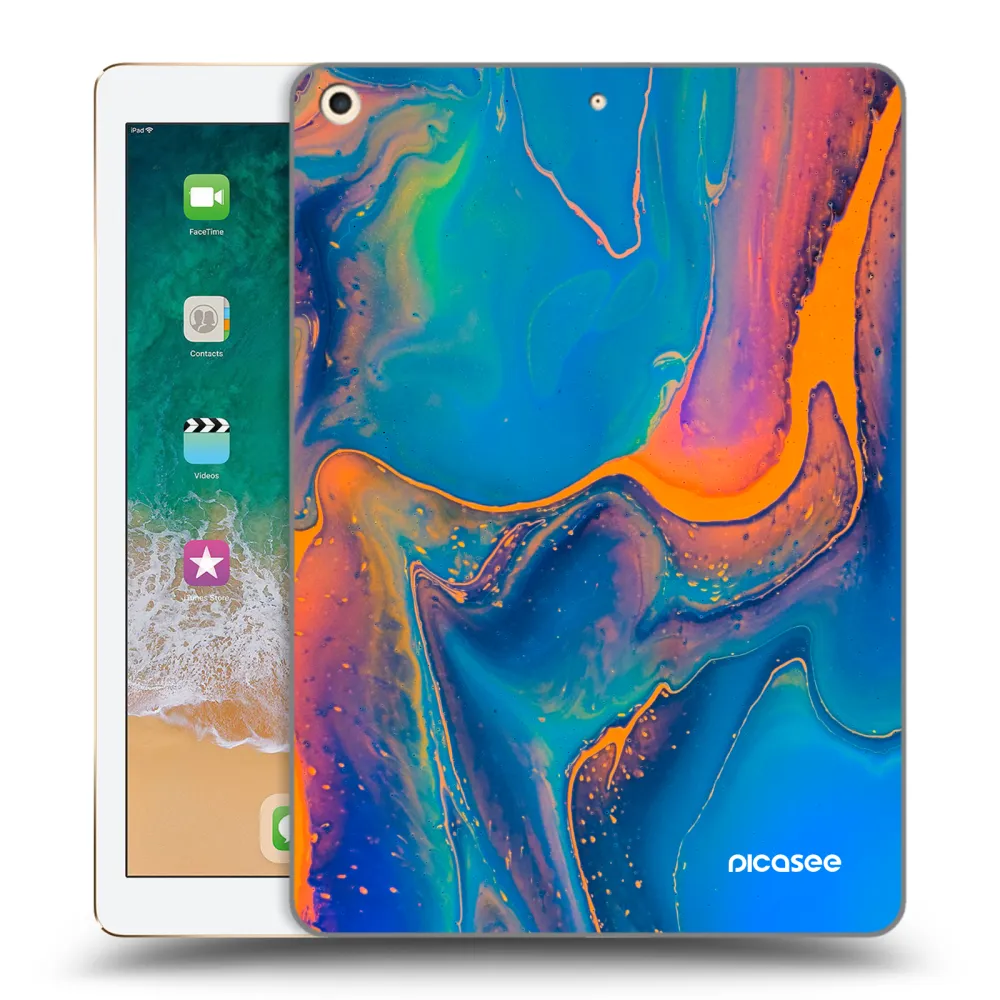 Picasee silikonska prozirna maskica za Apple iPad 9.7" 2017 (5. gen) - Rainbow