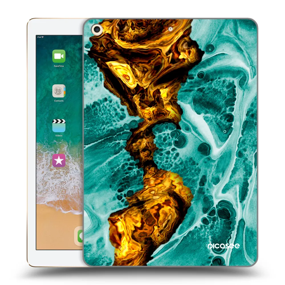Picasee silikonska prozirna maskica za Apple iPad 9.7" 2017 (5. gen) - Goldsky