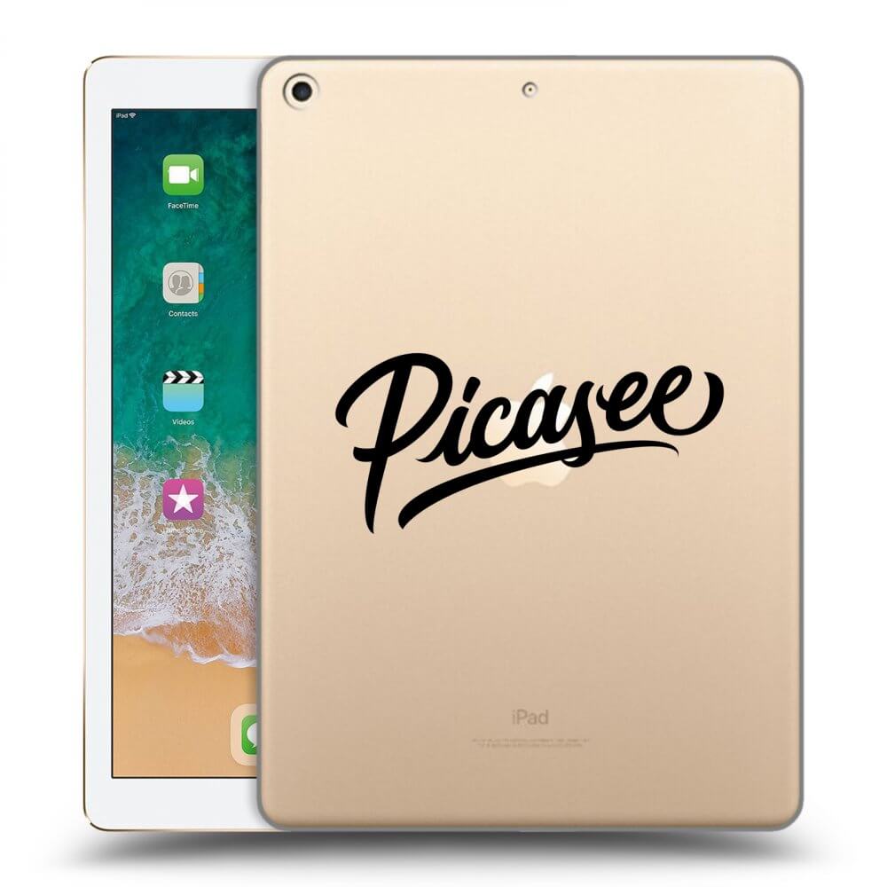 Picasee silikonska prozirna maskica za Apple iPad 9.7" 2017 (5. gen) - Picasee - old logo - black