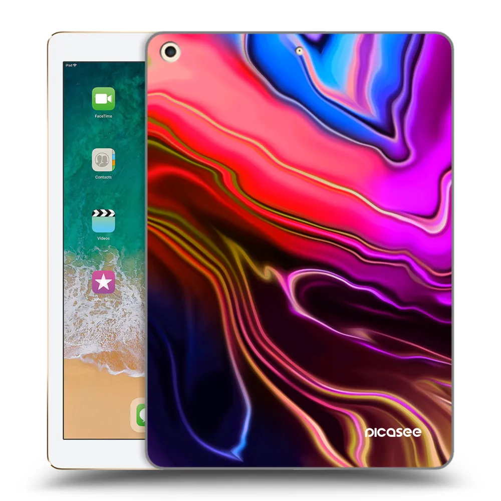Picasee silikonska prozirna maskica za Apple iPad 9.7" 2017 (5. gen) - Electric