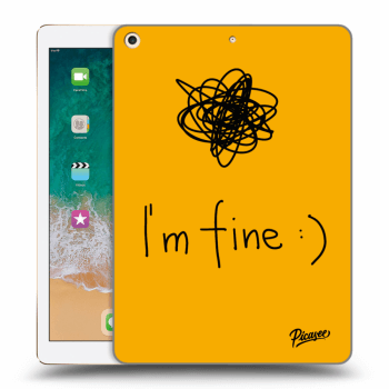 Picasee crna silikonska maskica za Apple iPad 9.7" 2017 (5. gen) - I am fine