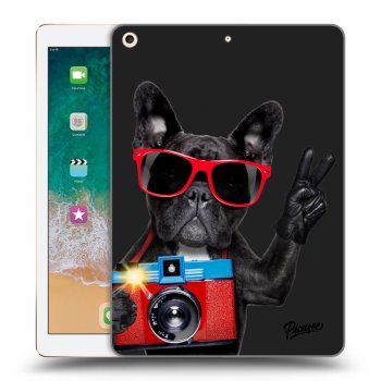 Picasee crna silikonska maskica za Apple iPad 9.7" 2017 (5. gen) - French Bulldog