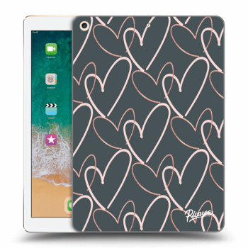 Picasee crna silikonska maskica za Apple iPad 9.7" 2017 (5. gen) - Lots of love