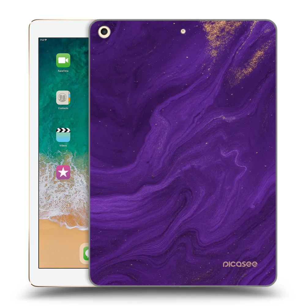 Picasee silikonska prozirna maskica za Apple iPad 9.7" 2017 (5. gen) - Purple