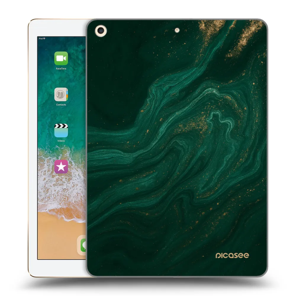 Picasee silikonska prozirna maskica za Apple iPad 9.7" 2017 (5. gen) - Green