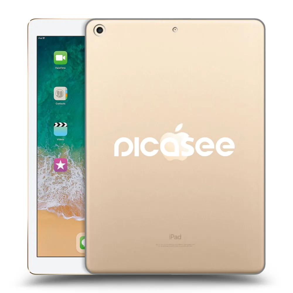 Picasee silikonska prozirna maskica za Apple iPad 9.7" 2017 (5. gen) - Picasee - new logo - white