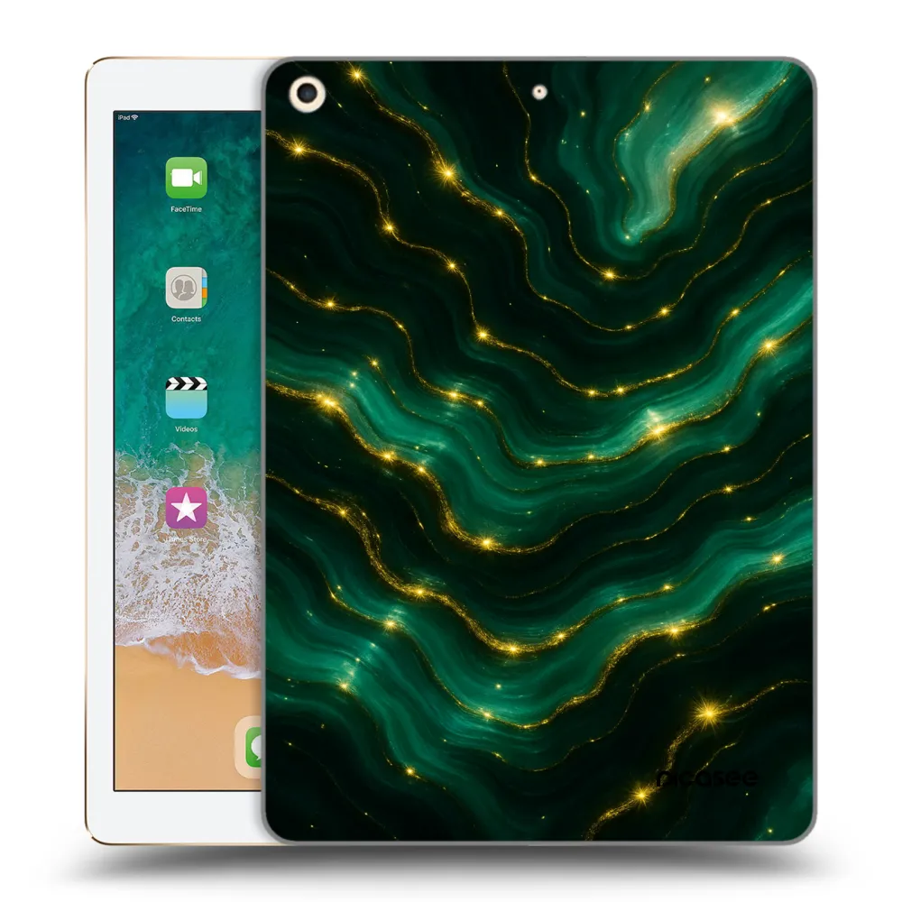 Picasee silikonska prozirna maskica za Apple iPad 9.7" 2017 (5. gen) - Emerald