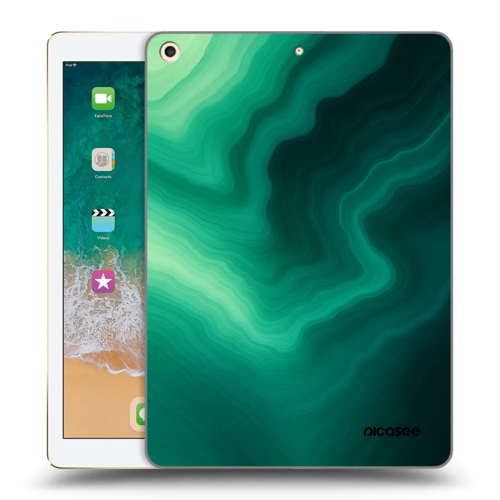 Picasee silikonska prozirna maskica za Apple iPad 9.7" 2017 (5. gen) - Malachite