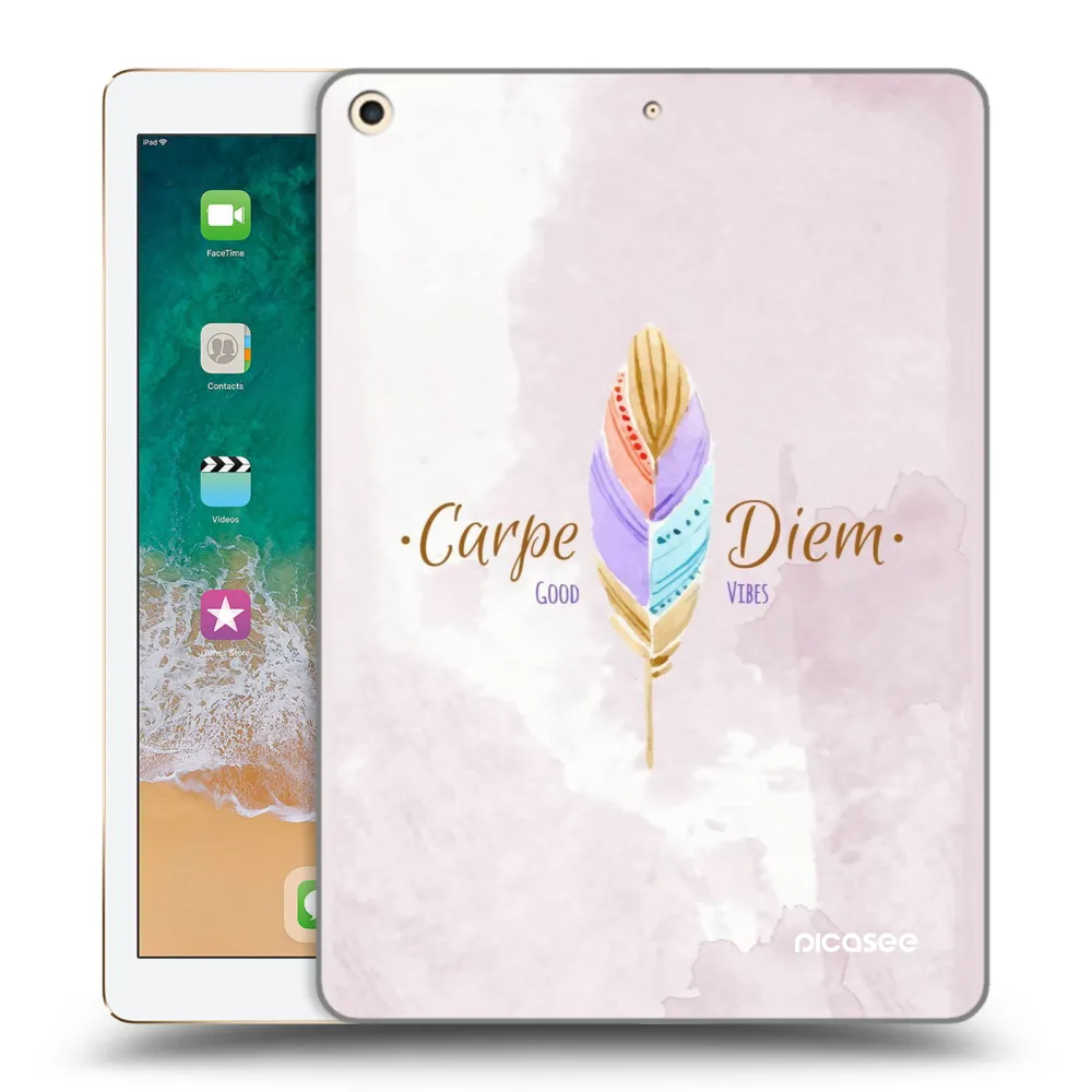 Picasee silikonska prozirna maskica za Apple iPad 9.7" 2017 (5. gen) - Carpe Diem