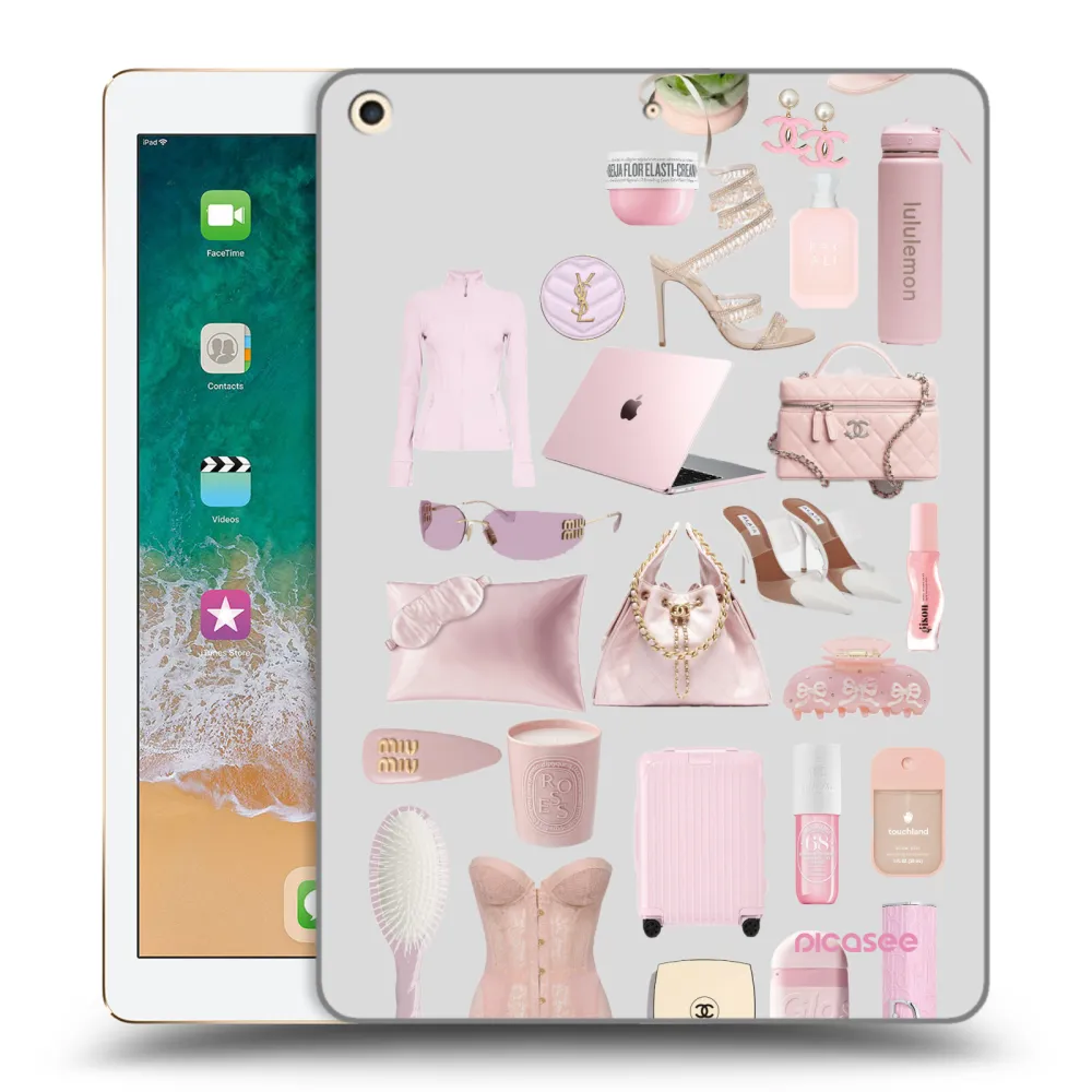 Picasee silikonska prozirna maskica za Apple iPad 9.7" 2017 (5. gen) - Glam Babe