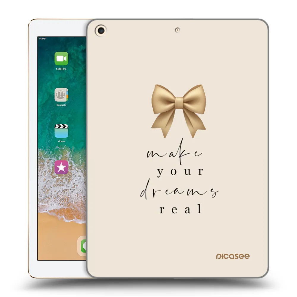 Picasee silikonska prozirna maskica za Apple iPad 9.7" 2017 (5. gen) - Golden Dream