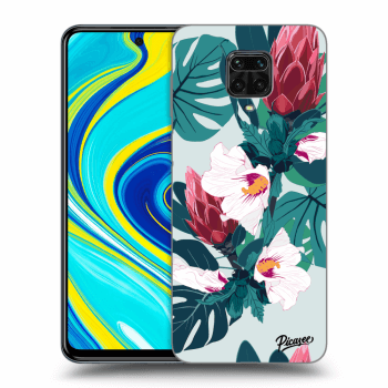 Picasee silikonska prozirna maskica za Xiaomi Redmi Note 9 Pro - Rhododendron