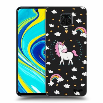 Picasee crna silikonska maskica za Xiaomi Redmi Note 9 Pro - Unicorn star heaven