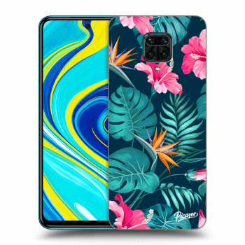 Picasee crna silikonska maskica za Xiaomi Redmi Note 9S - Pink Monstera