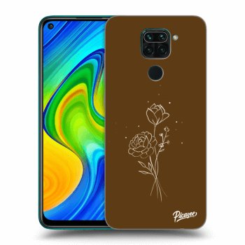 Picasee ULTIMATE CASE za Xiaomi Redmi Note 9 - Brown flowers