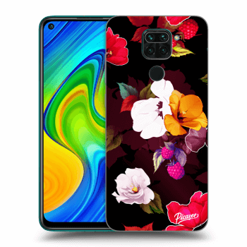 Picasee silikonska prozirna maskica za Xiaomi Redmi Note 9 - Flowers and Berries