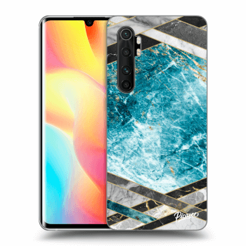 Picasee crna silikonska maskica za Xiaomi Mi Note 10 Lite - Blue geometry