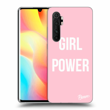 Picasee crna silikonska maskica za Xiaomi Mi Note 10 Lite - Girl power