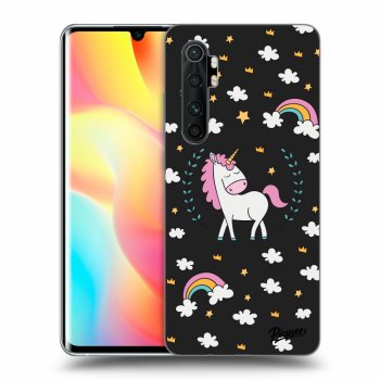 Picasee crna silikonska maskica za Xiaomi Mi Note 10 Lite - Unicorn star heaven
