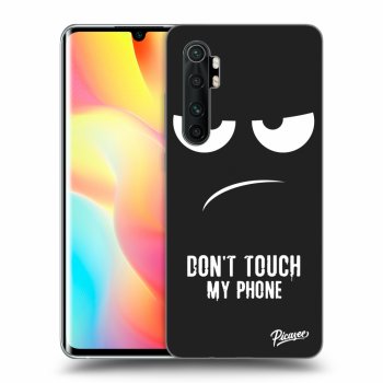 Picasee crna silikonska maskica za Xiaomi Mi Note 10 Lite - Don't Touch My Phone