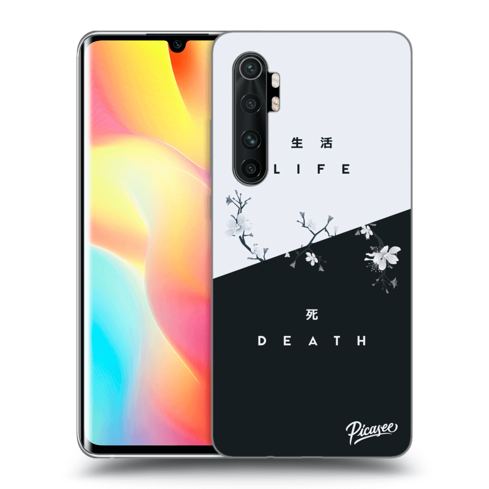 Picasee crna silikonska maskica za Xiaomi Mi Note 10 Lite - Life - Death