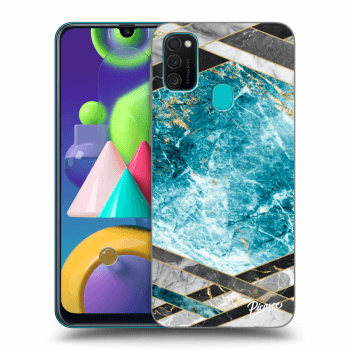 Maskica za Samsung Galaxy M21 M215F - Blue geometry