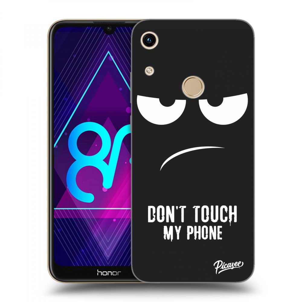Picasee crna silikonska maskica za Honor 8A - Don't Touch My Phone