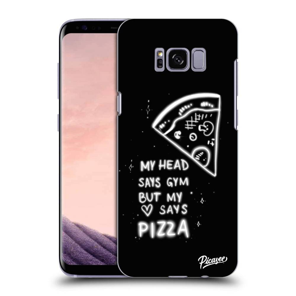 Picasee crna silikonska maskica za Samsung Galaxy S8 G950F - Pizza