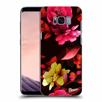 Picasee silikonska prozirna maskica za Samsung Galaxy S8 G950F - Dark Peonny