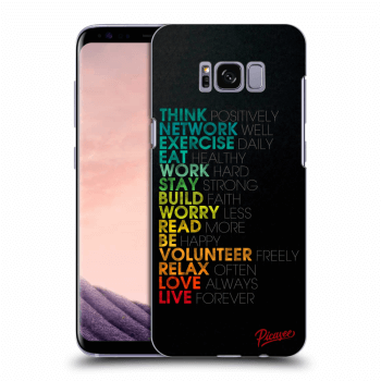 Picasee crna silikonska maskica za Samsung Galaxy S8 G950F - Motto life