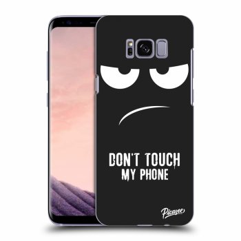 Picasee crna silikonska maskica za Samsung Galaxy S8 G950F - Don't Touch My Phone