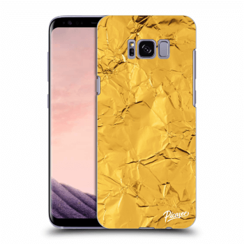 Picasee crna silikonska maskica za Samsung Galaxy S8 G950F - Gold