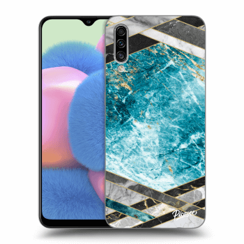 Maskica za Samsung Galaxy A30s A307F - Blue geometry