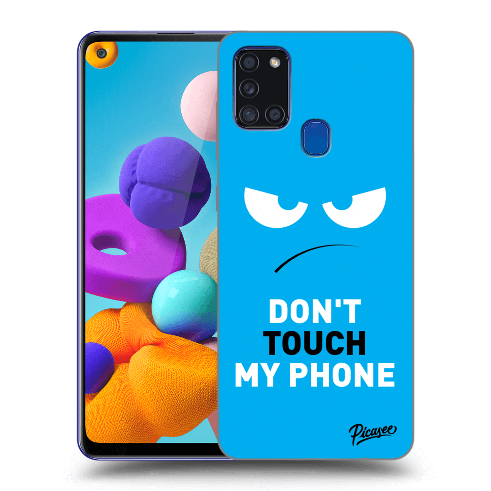 Picasee ULTIMATE CASE za Samsung Galaxy A21s - Angry Eyes - Blue