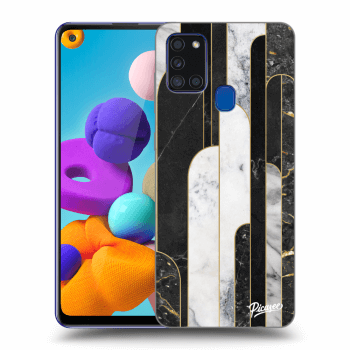 Maskica za Samsung Galaxy A21s - Black & White tile