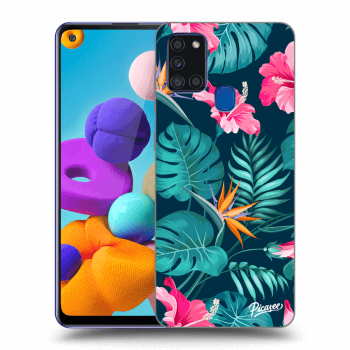 Maskica za Samsung Galaxy A21s - Pink Monstera