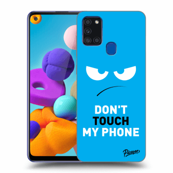 Maskica za Samsung Galaxy A21s - Angry Eyes - Blue