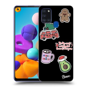 Maskica za Samsung Galaxy A21s - Christmas Stickers