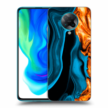 Picasee silikonska prozirna maskica za Xiaomi Poco F2 Pro - Gold blue