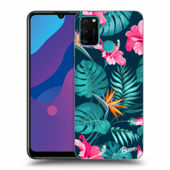 Picasee silikonska prozirna maskica za Honor 9A - Pink Monstera