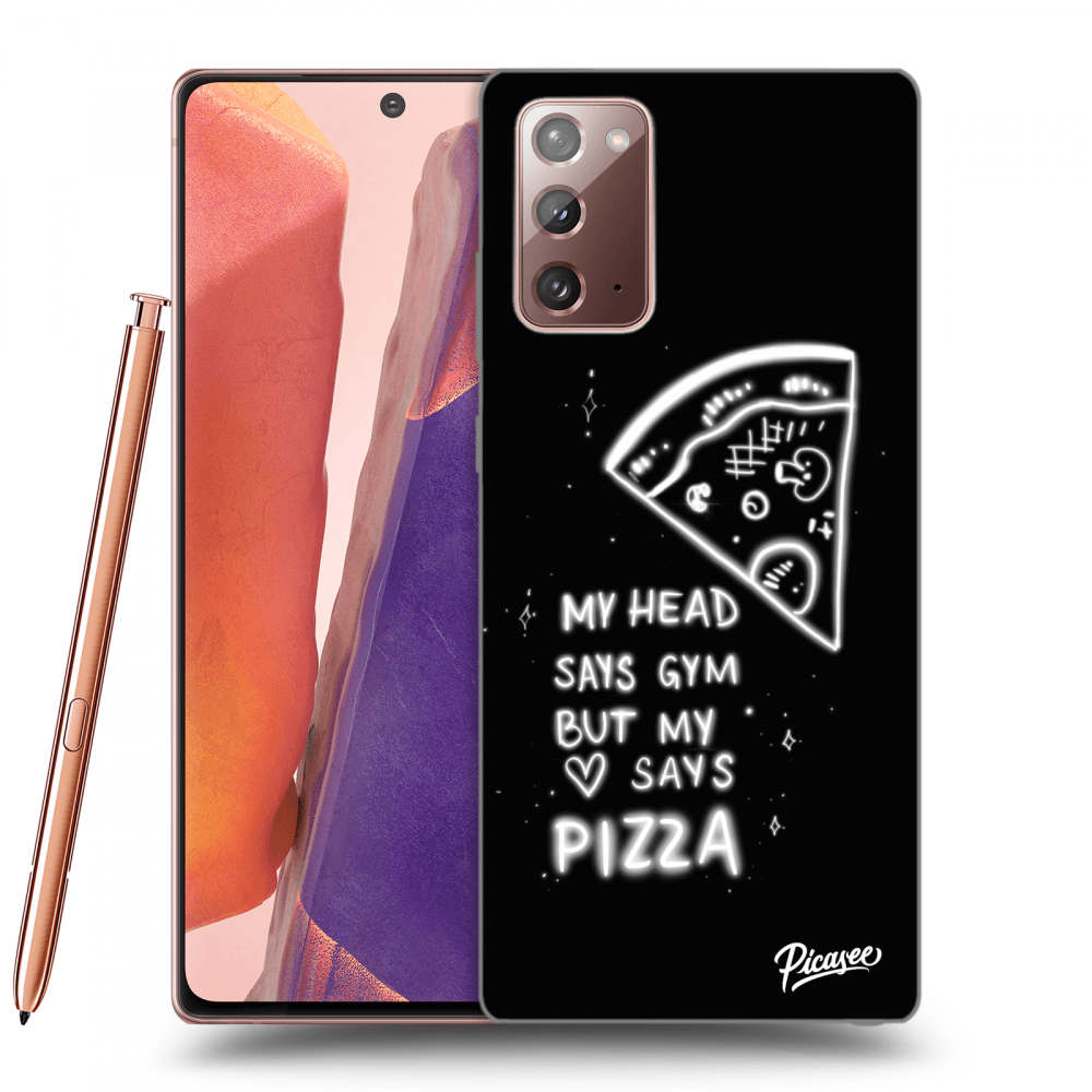 Picasee crna silikonska maskica za Samsung Galaxy Note 20 - Pizza