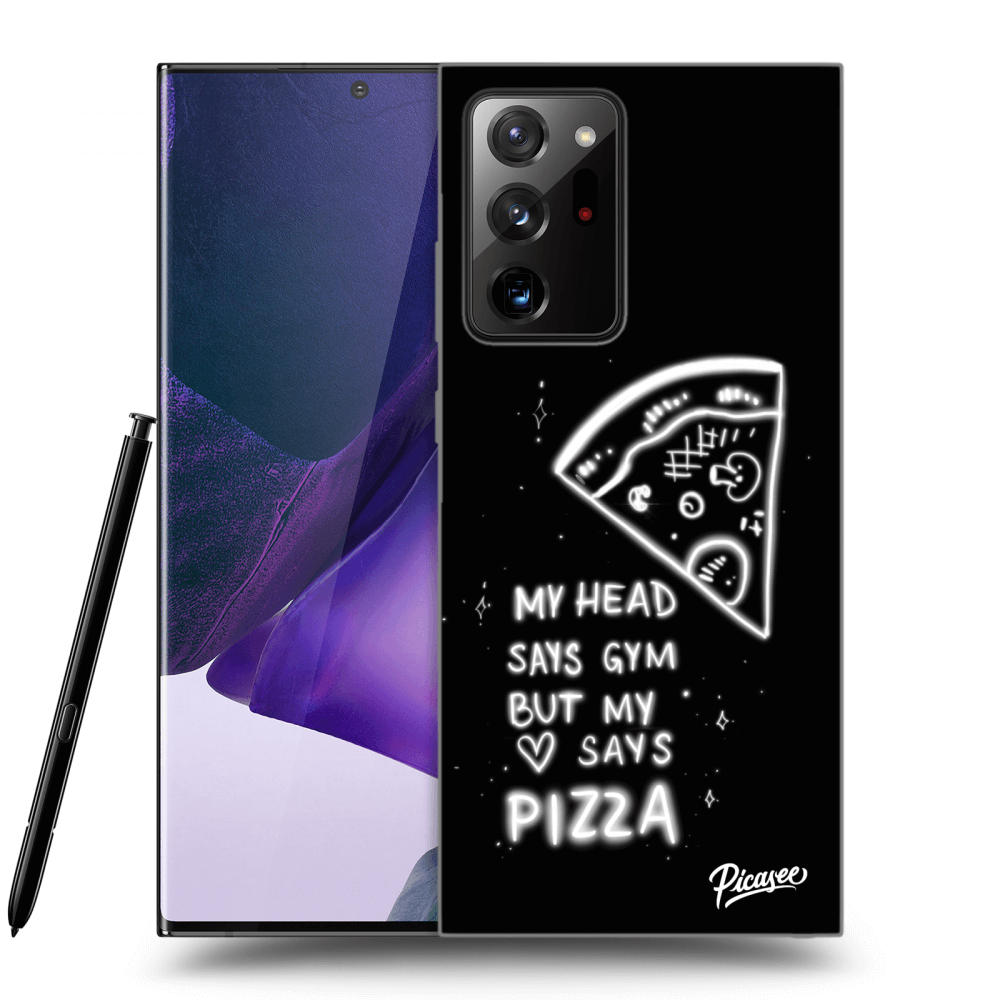 Picasee crna silikonska maskica za Samsung Galaxy Note 20 Ultra - Pizza