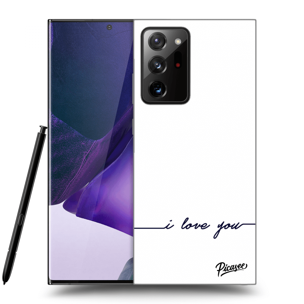 Picasee crna silikonska maskica za Samsung Galaxy Note 20 Ultra - I love you