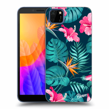 Maskica za Huawei Y5P - Pink Monstera