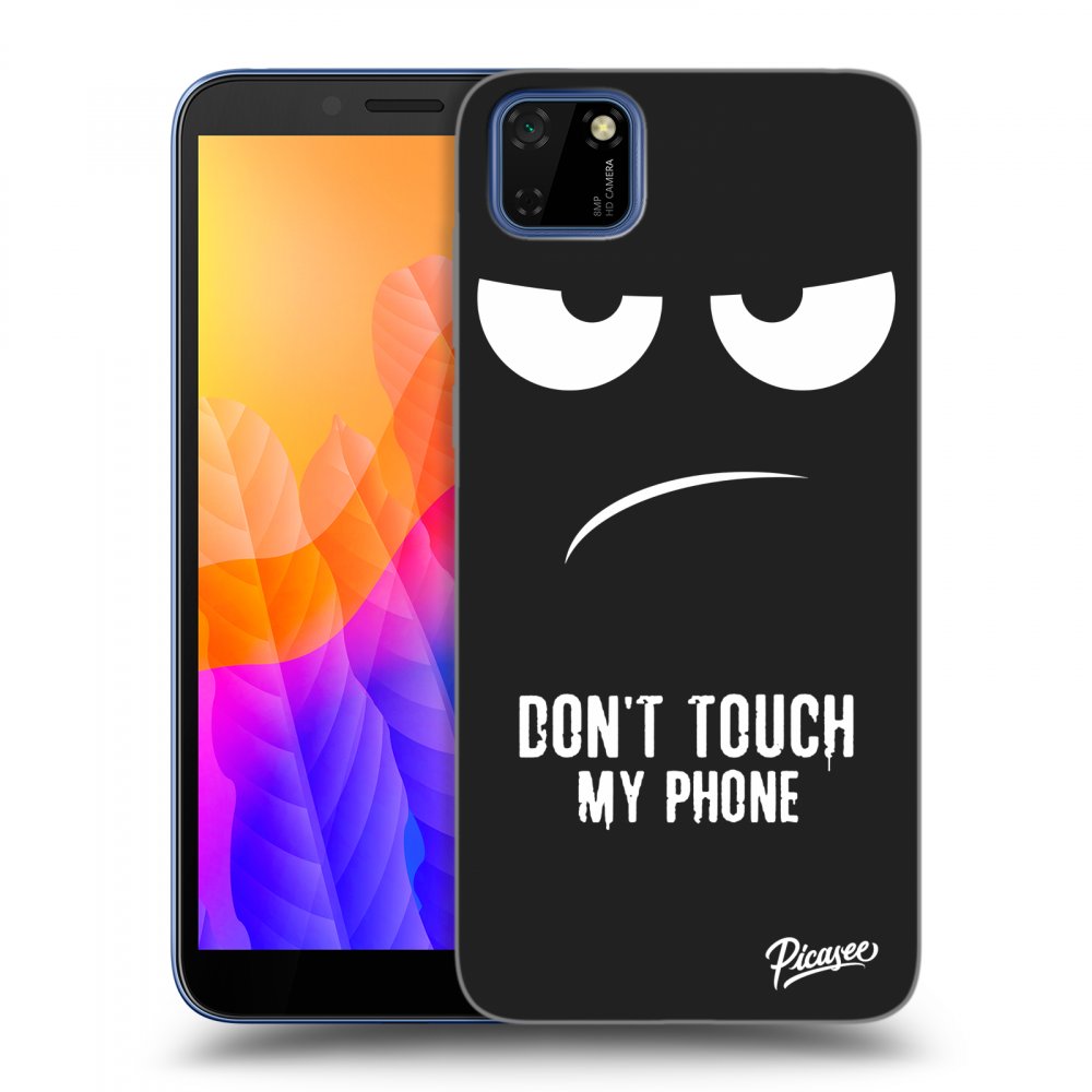 Picasee crna silikonska maskica za Huawei Y5P - Don't Touch My Phone