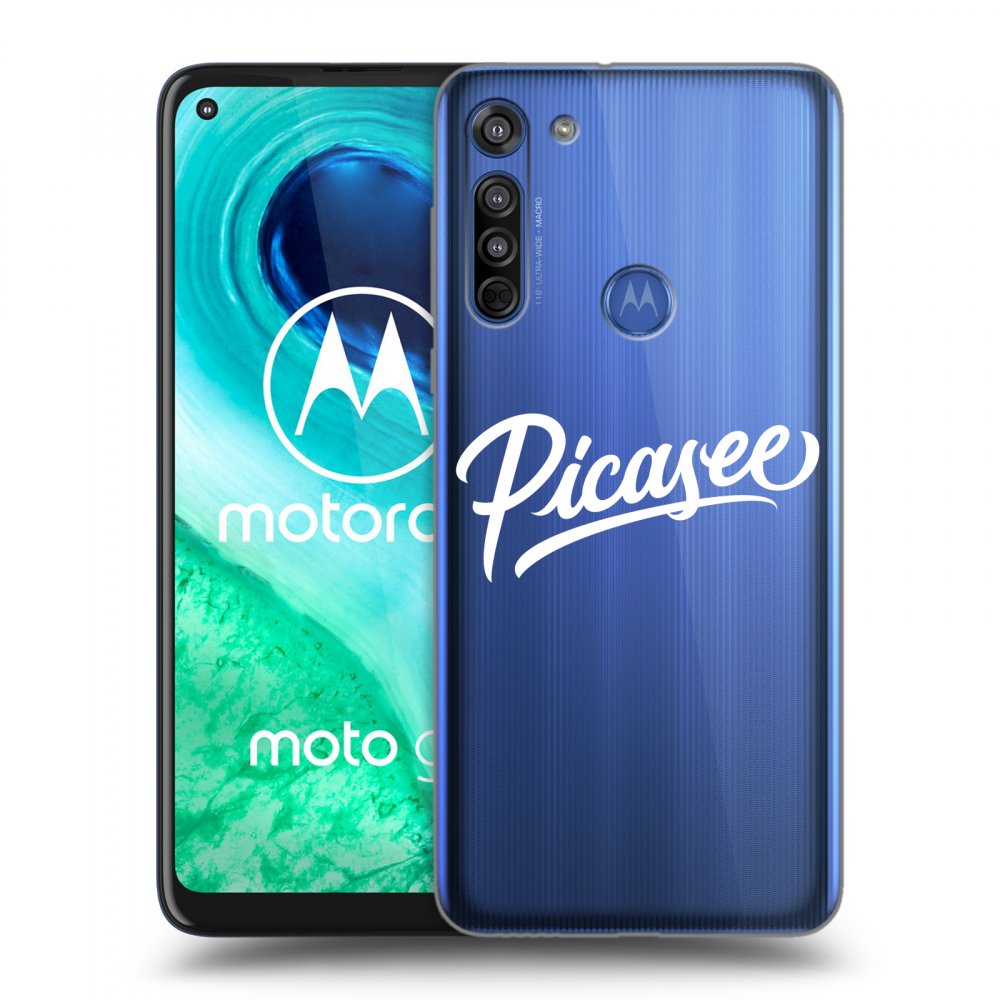 Picasee silikonska prozirna maskica za Motorola Moto G8 - Picasee - White