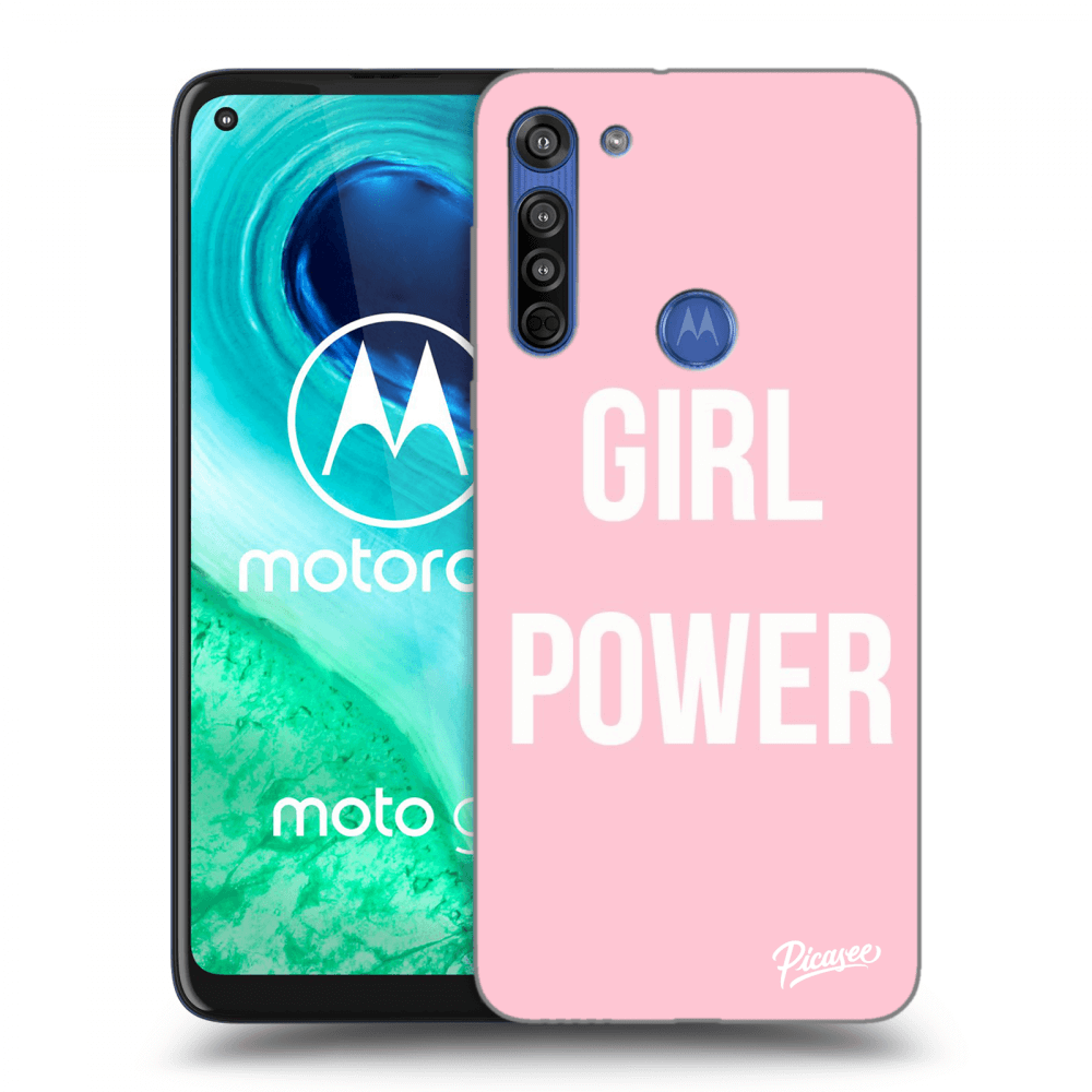 Picasee silikonska prozirna maskica za Motorola Moto G8 - Girl power